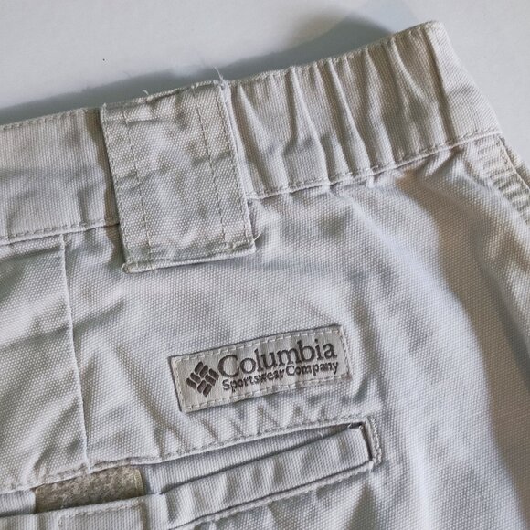 Columbia cargo cotton shorts off-white men's size XL - Picture 8 of 15